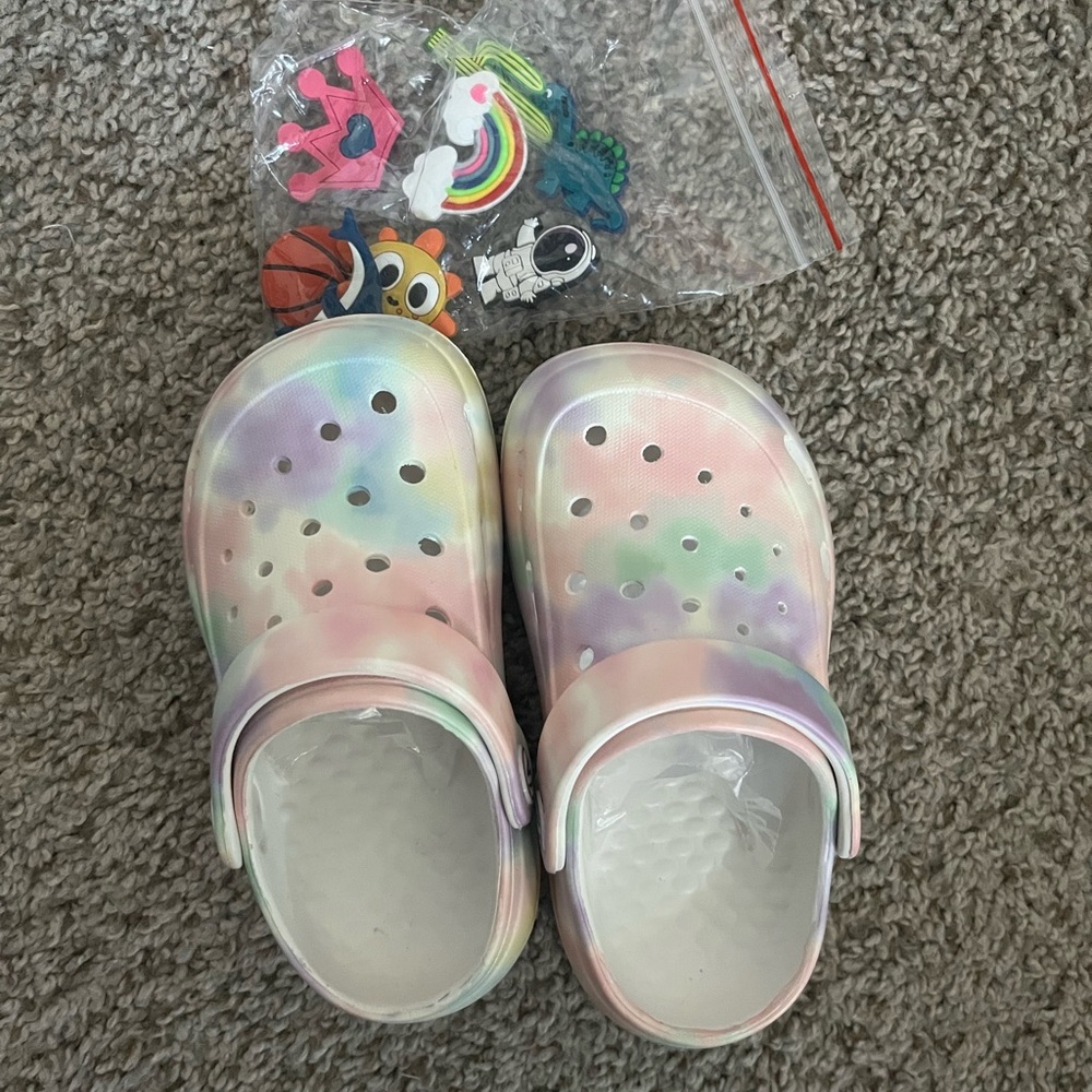 Kids Pastel Tie-Dye Clog like Shoes